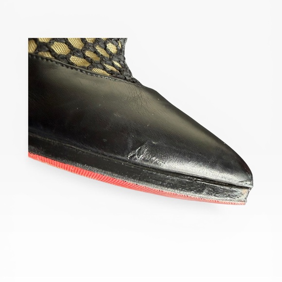 Christian Louboutin Black and Tan Heeled Boots Size 39 - Picture 10 of 16